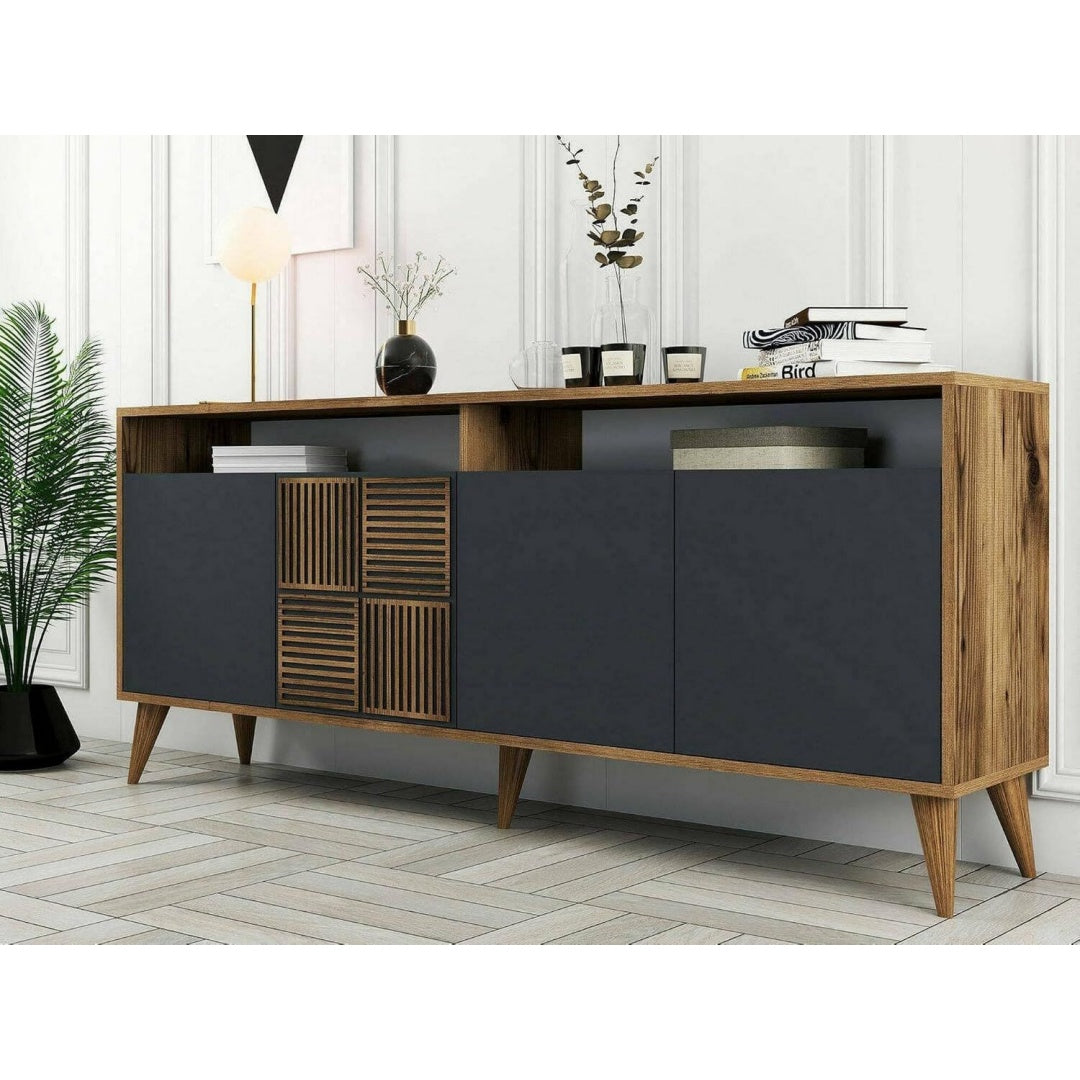 Console gris 180 x 35 x 79 cm