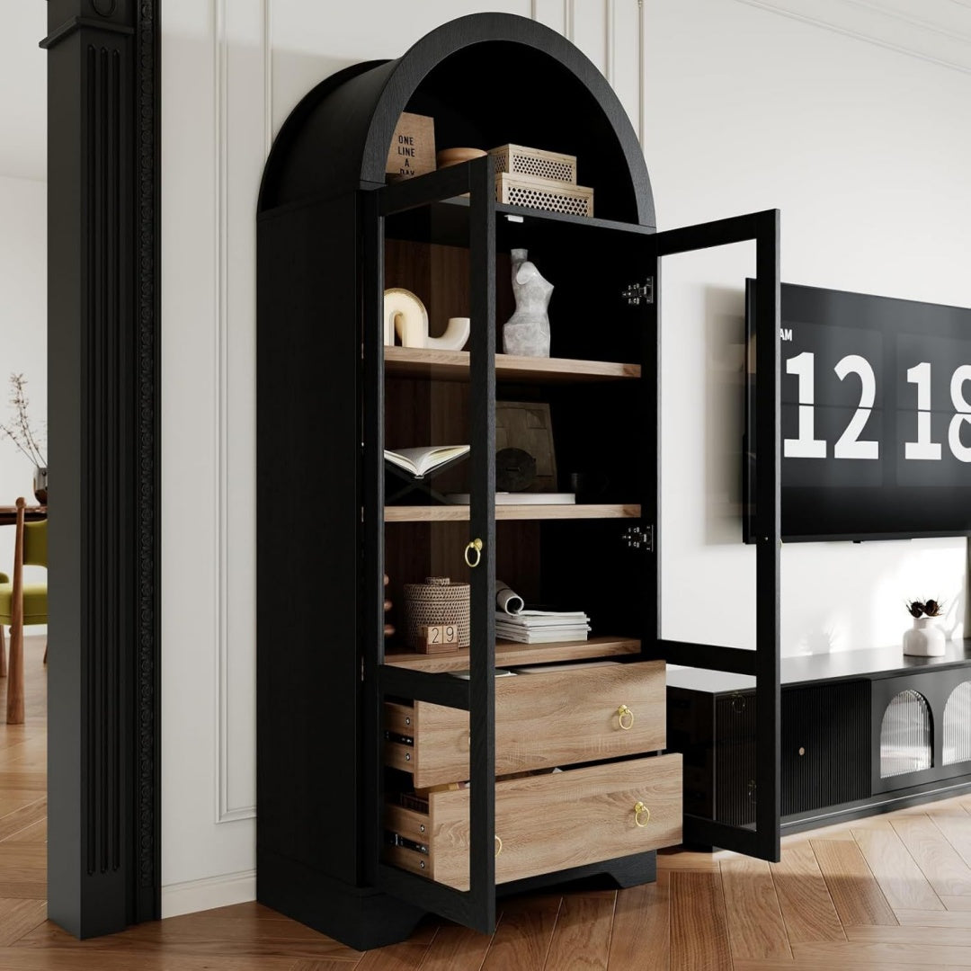 Meuble de rangement compact 180 cm de haut gris fonce