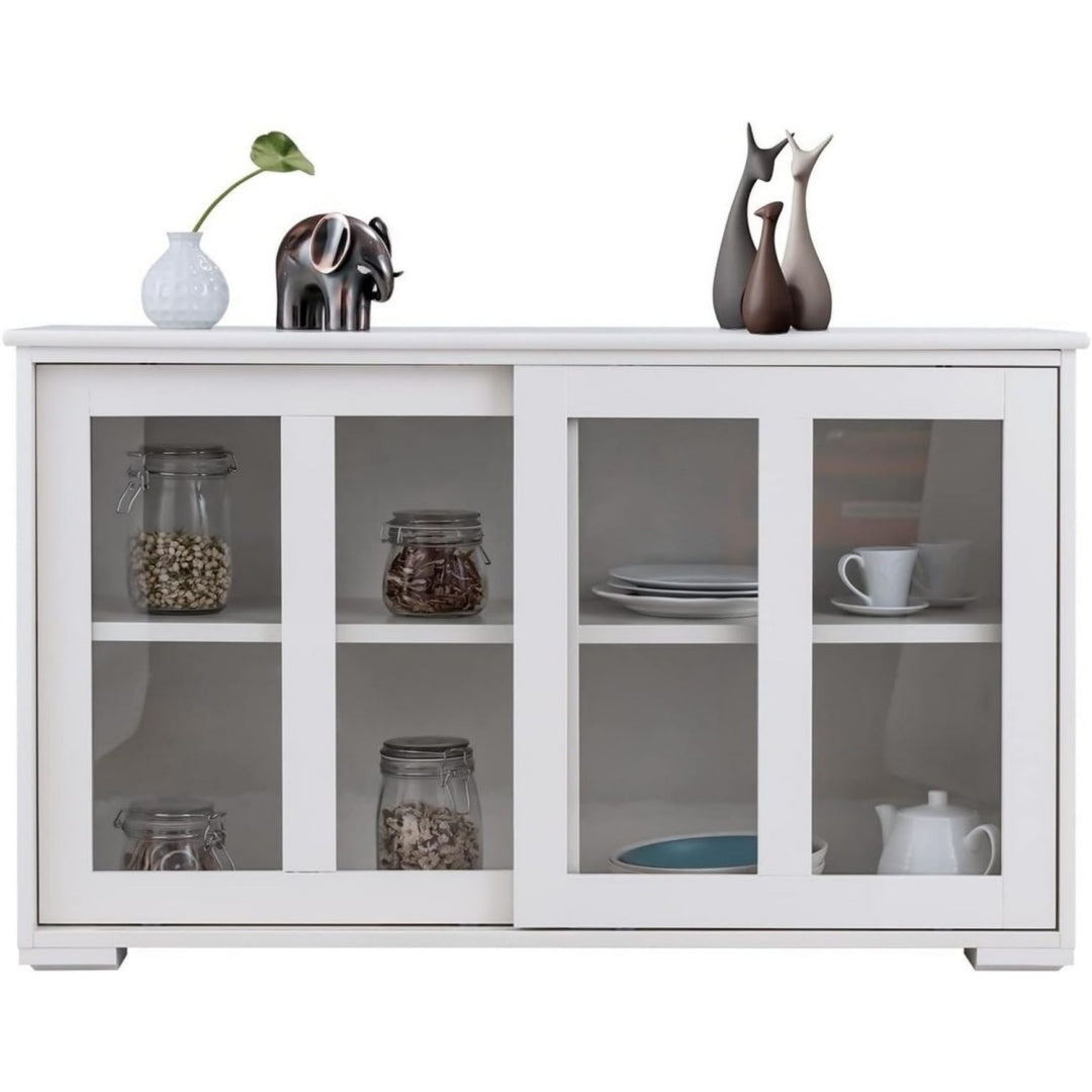 Buffet gris design moderne, deux portes