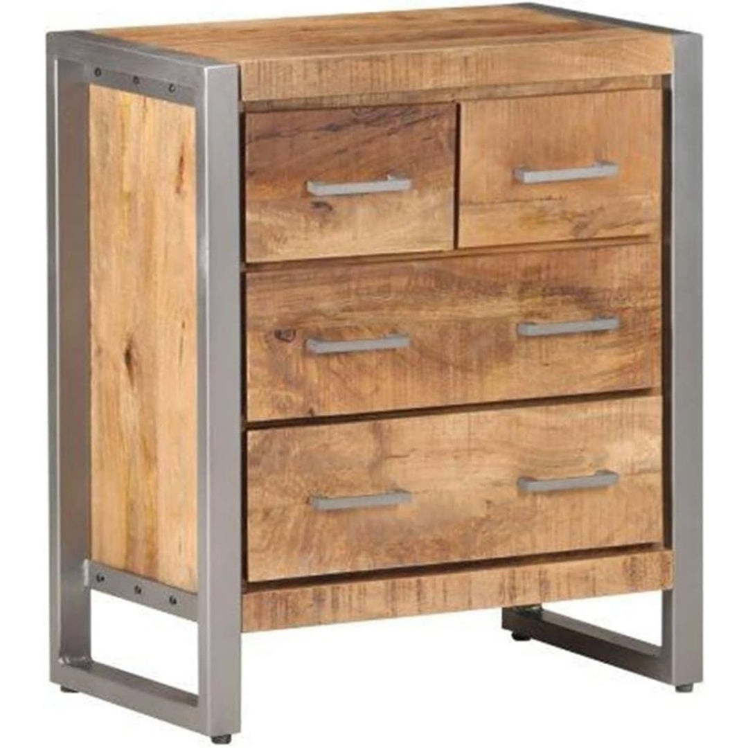 Buffet au design style industriel marron en bois