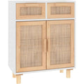 Buffet beige en bois, portes