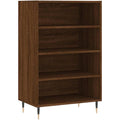 Discret bureau, bahut marron en bois