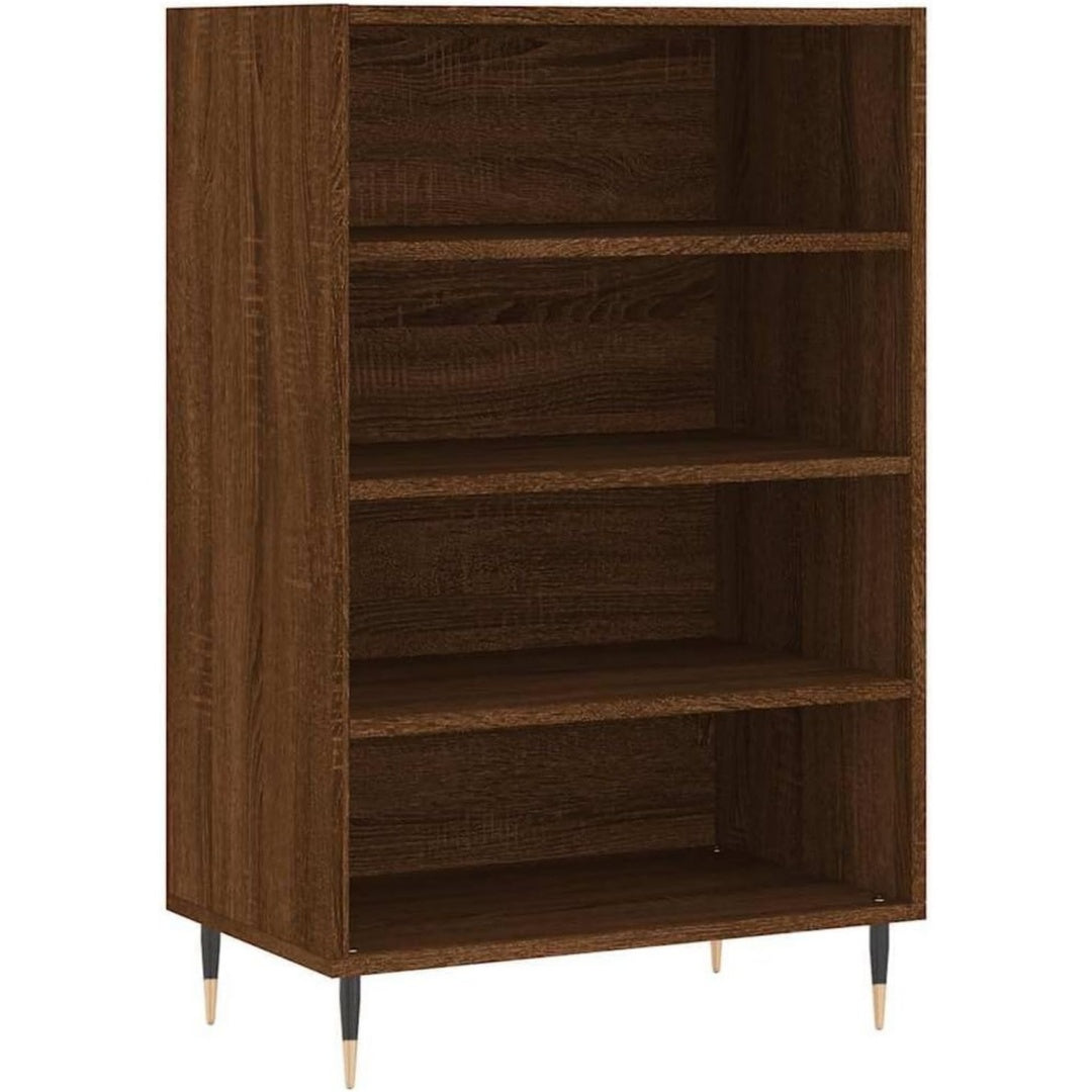 Discret bureau, bahut marron en bois