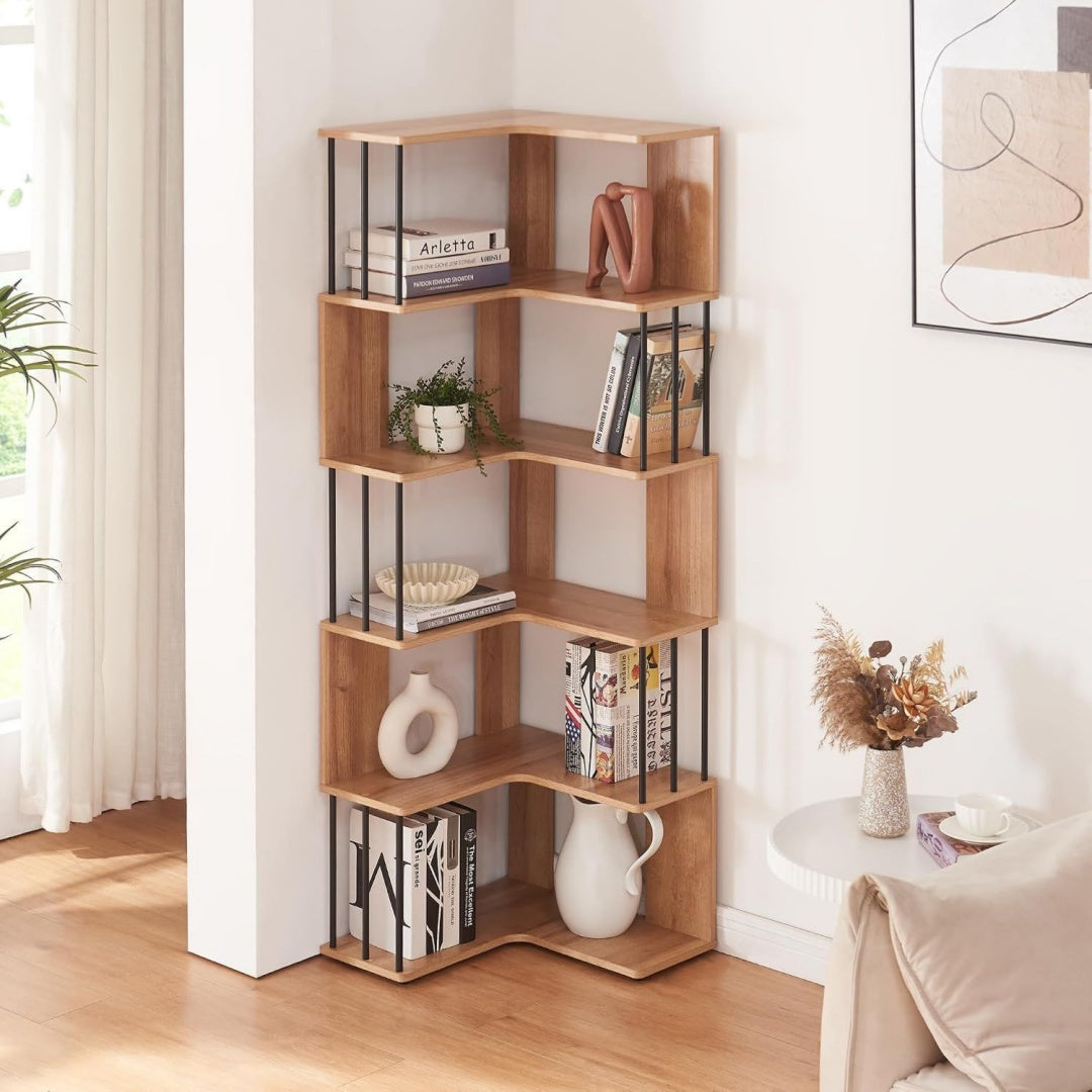 etagere verticale gris clair en acier