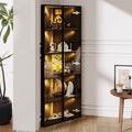 Vitrine gris clair, deux portes, finition verre trempe
