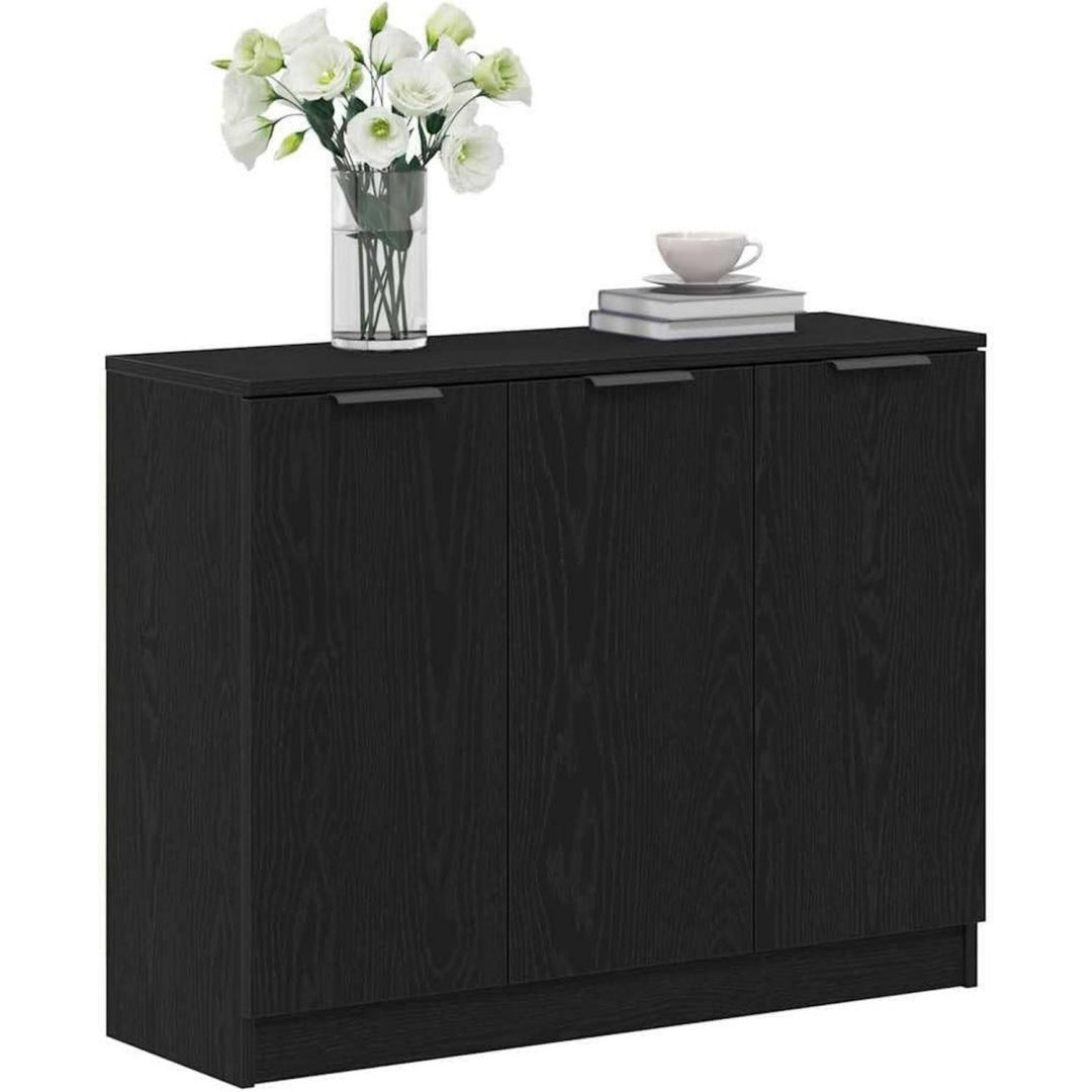 Contemporain buffet 3 portes noir