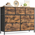 Commode haute marron bois ingenierie 99 cm, rangement style industriel