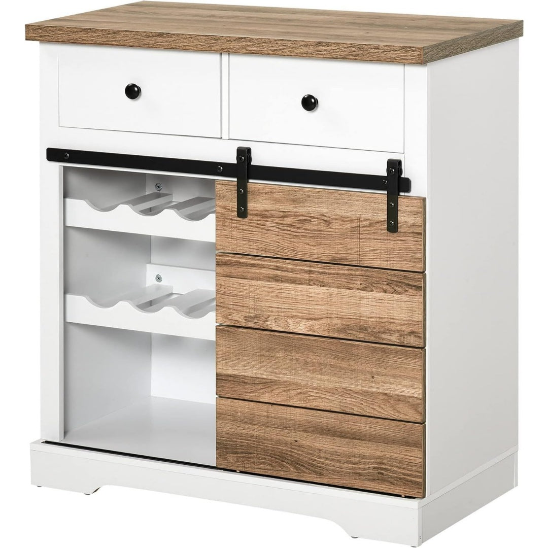 Vaisselier gris clair 39 x 80 x 86 cm, avec portes vitrees