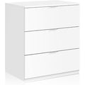 Chiffonnier gris clair 3 tiroirs moderne