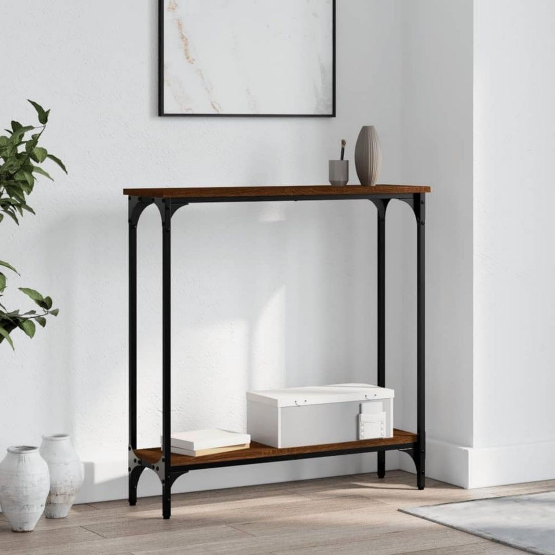 Console gris elegant 75 x 22.5 x 75 cm
