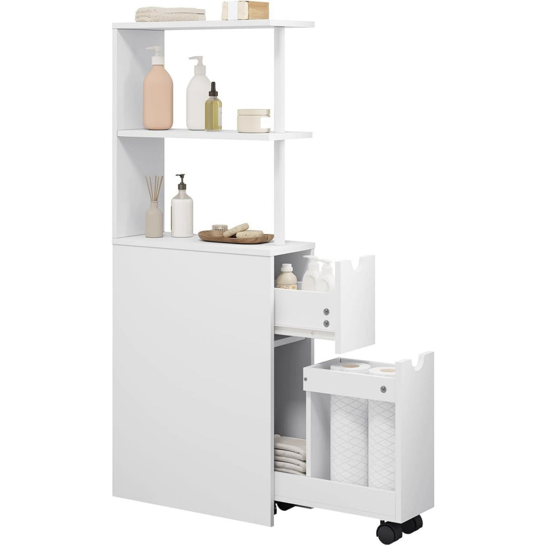 Gris clair meuble de rangement en MDF avec 2 tiroirs