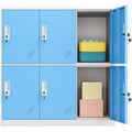 Meuble de rangement turquoise 45 x 90 x 92.5 cm assemblage facile 9 portes