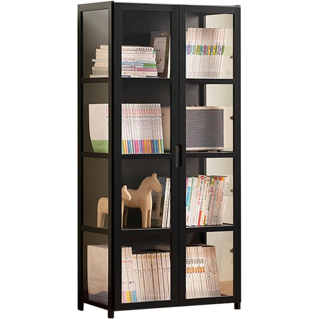 Discret sejour, vitrine noir en panneau de particules