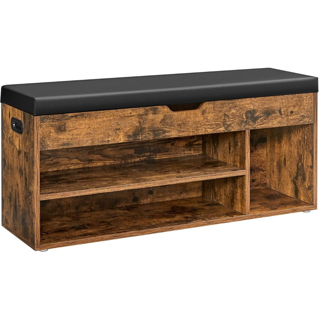 Polyvalent, coffre de rangement marron en bois