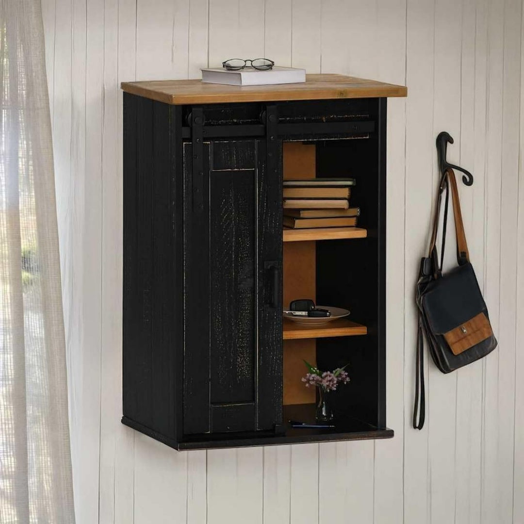 Meuble armoire colonne gris, une porte