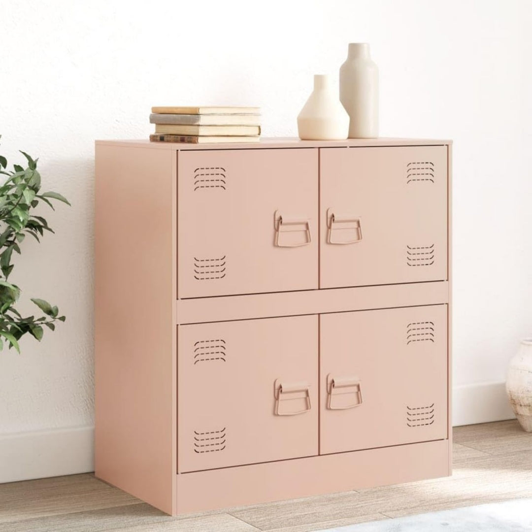 Buffet en metal beige 67 x 39 x 73 cm