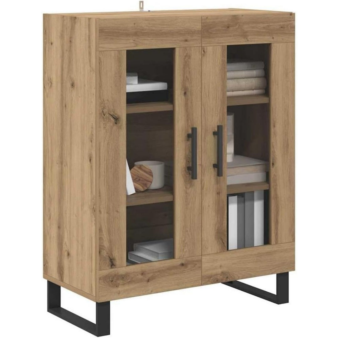 Buffet minimaliste marron grand espace de rangement