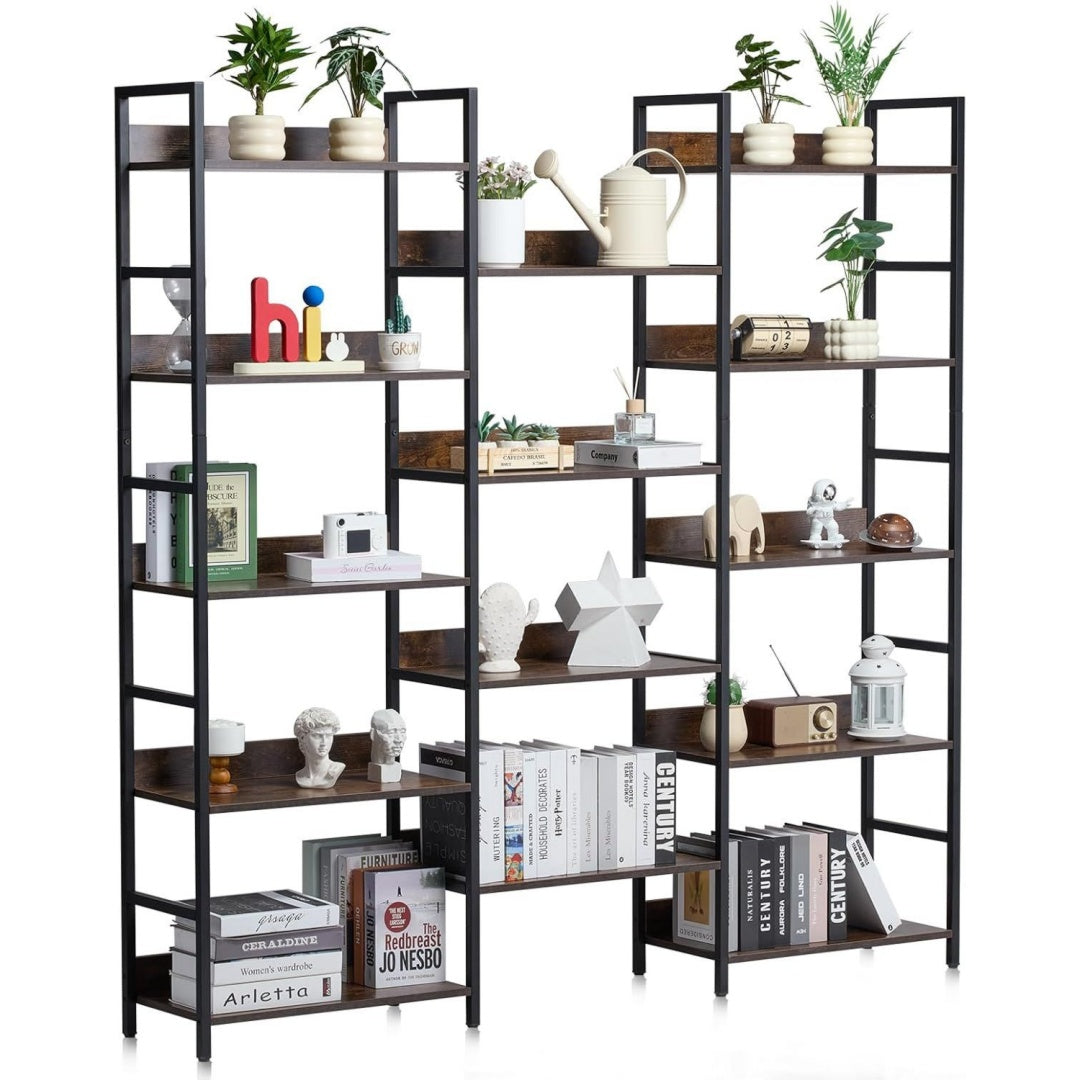 Bibliotheque gris en metal