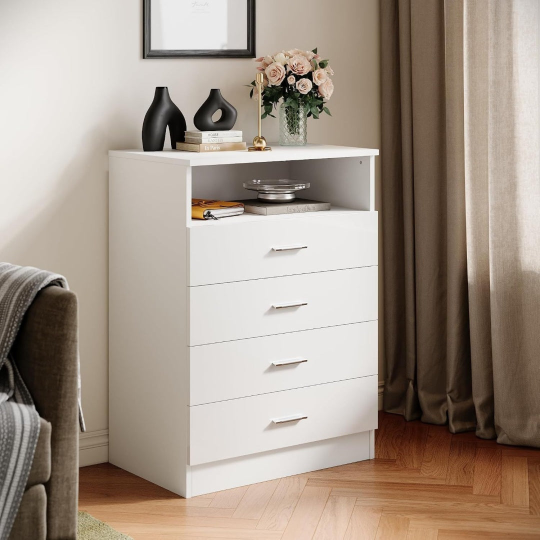 Commode gris clair LED moderne