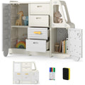 etagere gris clair 4 tiroirs 111 x 34 x 94 cm securite renforcee