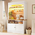 Buffet haut gris clair 107 x 43 x 184 cm