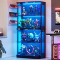 Vitrine en verre bleu, une porte, etageres modulables