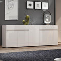 Enfilade gris 225 cm, de style moderne