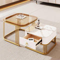 Table basse gris clair en verre