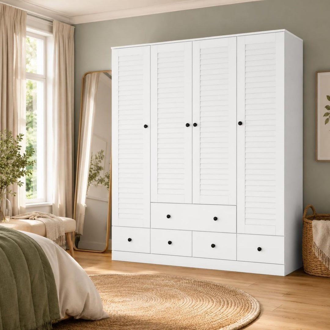 Armoire 150 x 50 x 180 cm en MDF et metal solide